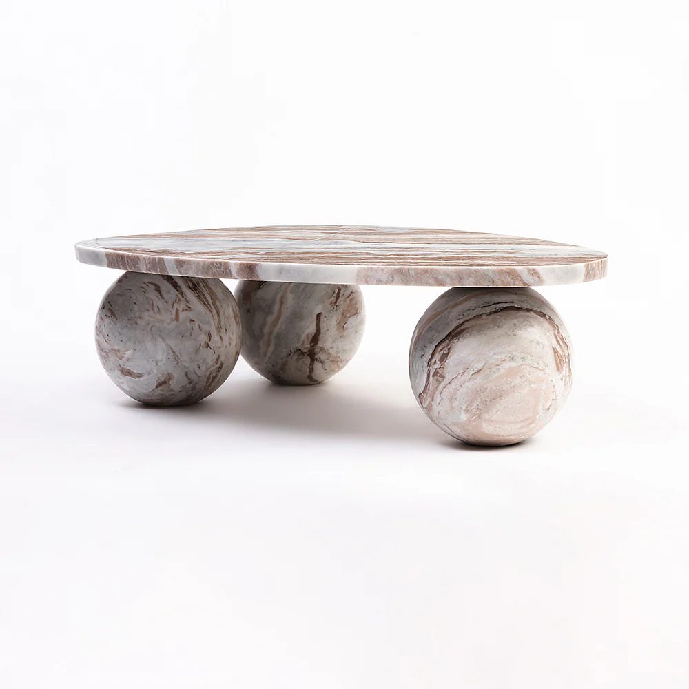 Jappy Classic marble coffee table with sculpted base