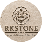 RK STONE logo, handcrafted elegance in every grain